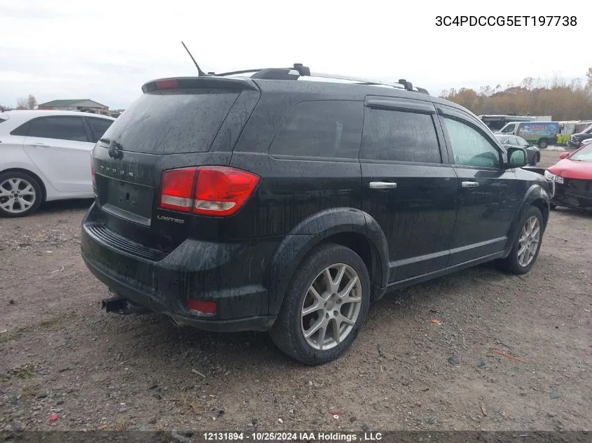 2014 Dodge Journey VIN: 3C4PDCCG5ET197738 Lot: 12131894