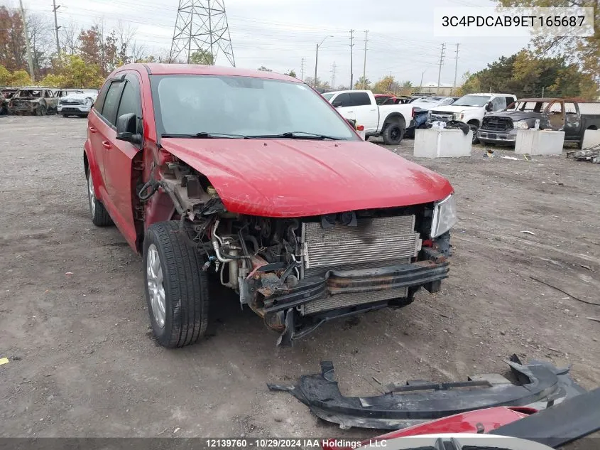 2014 Dodge Journey Se VIN: 3C4PDCAB9ET165687 Lot: 12139760