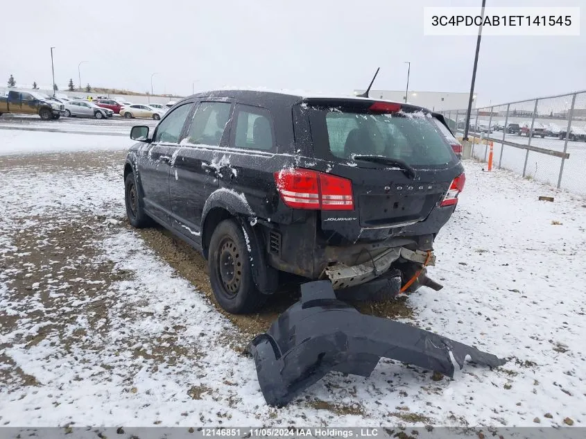 2014 Dodge Journey Se VIN: 3C4PDCAB1ET141545 Lot: 12146851