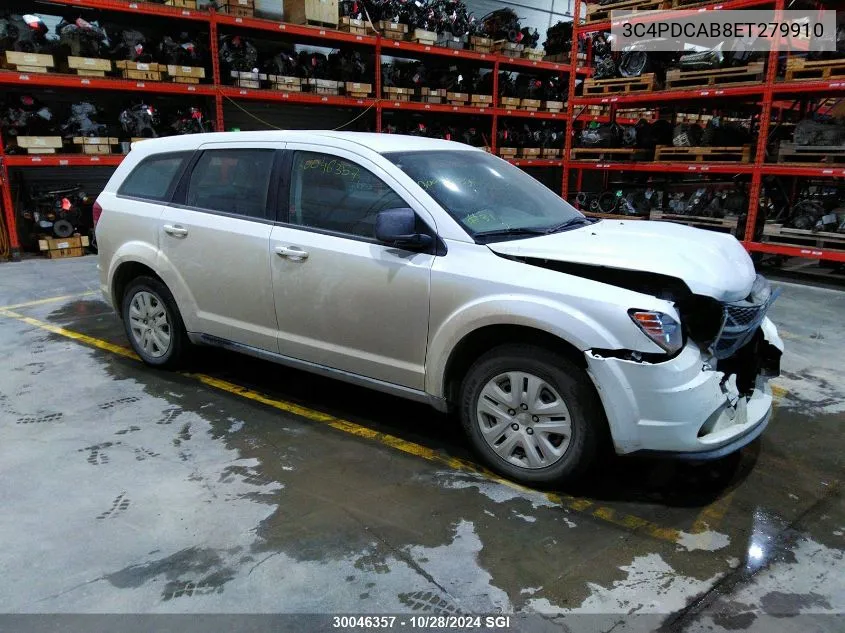 2014 Dodge Journey Se VIN: 3C4PDCAB8ET279910 Lot: 30046357