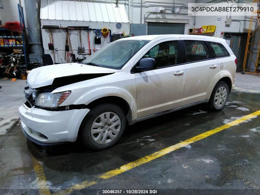 2014 Dodge Journey Se VIN: 3C4PDCAB8ET279910 Lot: 30046357