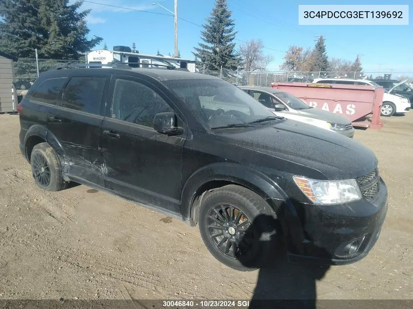 2014 Dodge Journey Sxt VIN: 3C4PDCCG3ET139692 Lot: 30046840