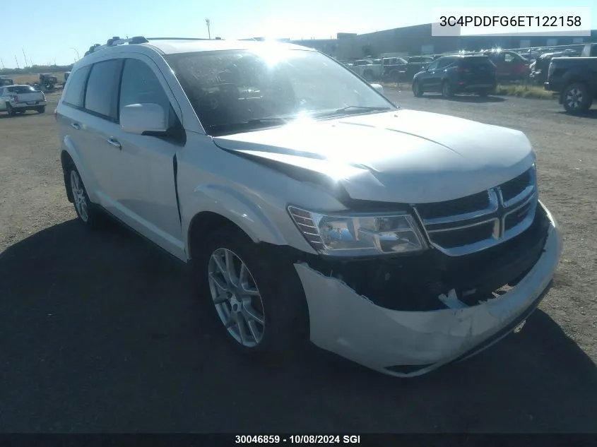 2014 Dodge Journey R/T VIN: 3C4PDDFG6ET122158 Lot: 30046859