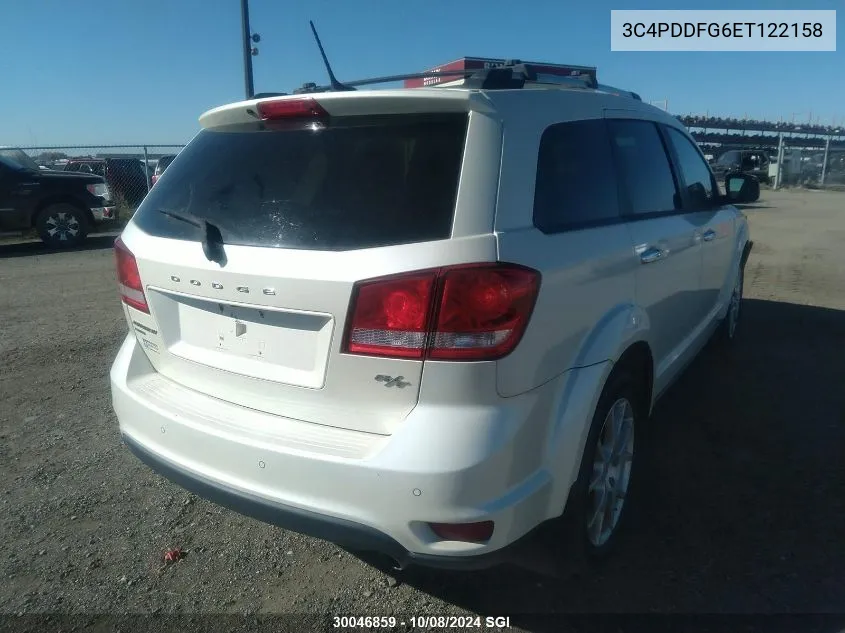 2014 Dodge Journey R/T VIN: 3C4PDDFG6ET122158 Lot: 30046859