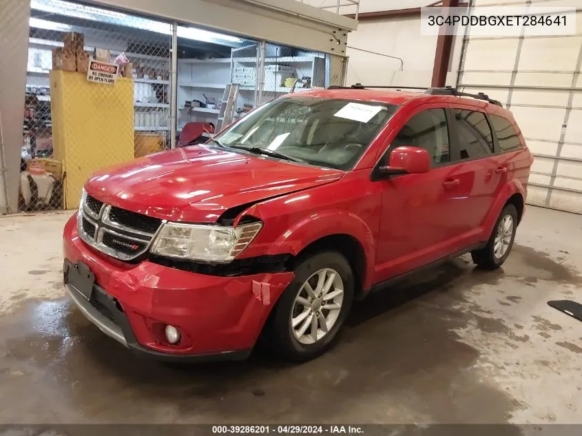 2014 Dodge Journey Sxt VIN: 3C4PDDBGXET284641 Lot: 39286201