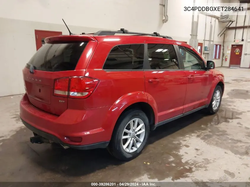 2014 Dodge Journey Sxt VIN: 3C4PDDBGXET284641 Lot: 39286201