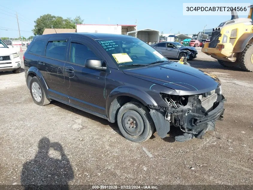 2014 Dodge Journey American Value Pkg VIN: 3C4PDCAB7ET204566 Lot: 39912026