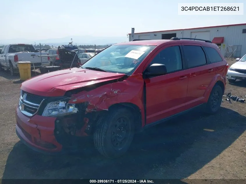 2014 Dodge Journey Se VIN: 3C4PDCAB1ET268621 Lot: 39936171