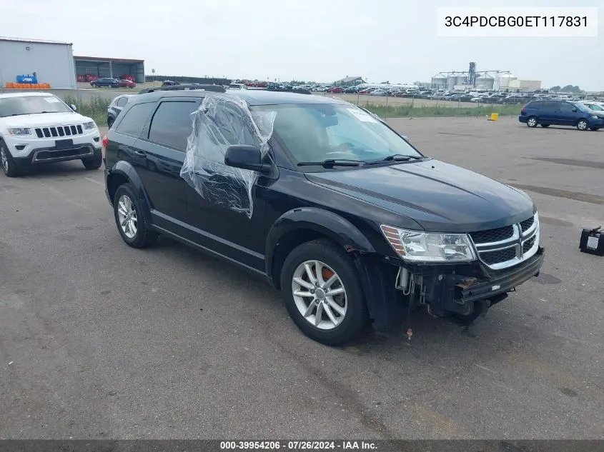 2014 Dodge Journey Sxt VIN: 3C4PDCBG0ET117831 Lot: 39954206