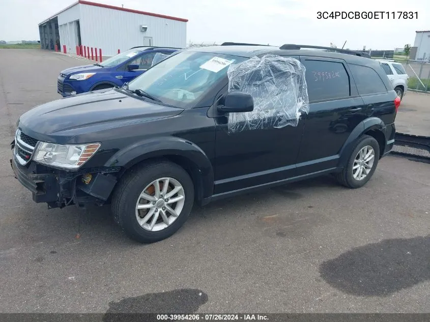 2014 Dodge Journey Sxt VIN: 3C4PDCBG0ET117831 Lot: 39954206