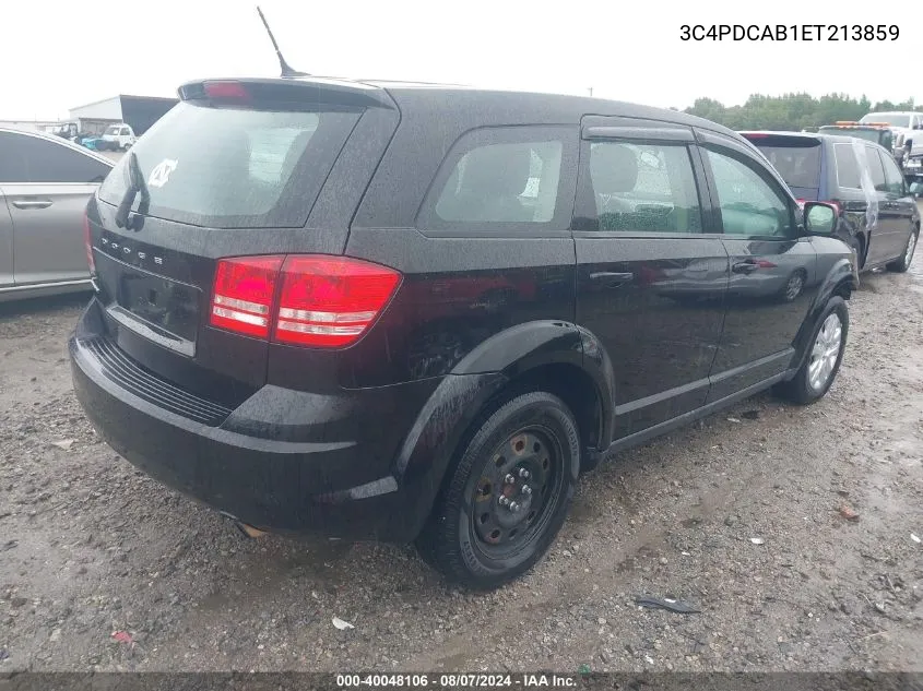 2014 Dodge Journey American Value Pkg VIN: 3C4PDCAB1ET213859 Lot: 40048106