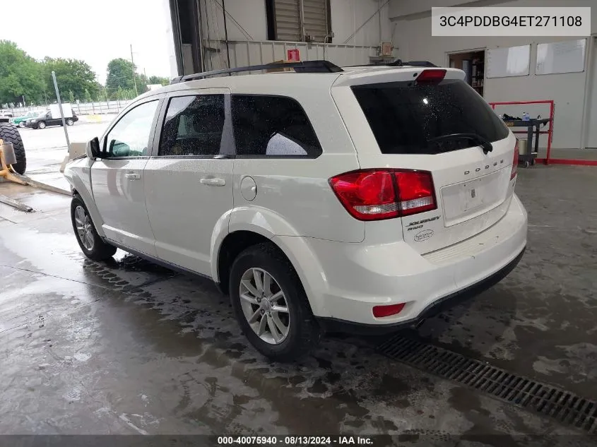 2014 Dodge Journey Sxt VIN: 3C4PDDBG4ET271108 Lot: 40075940