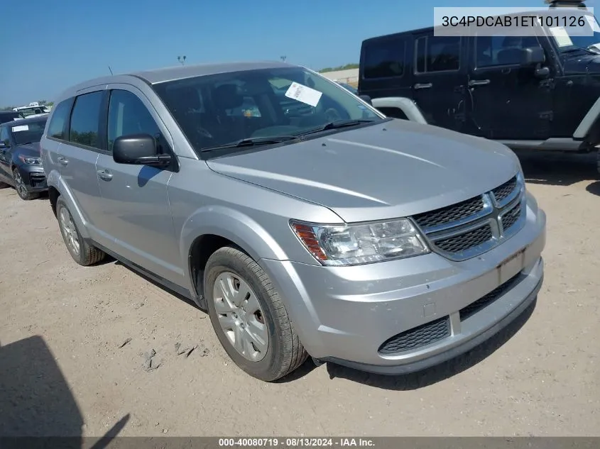 2014 Dodge Journey American Value Pkg VIN: 3C4PDCAB1ET101126 Lot: 40080719