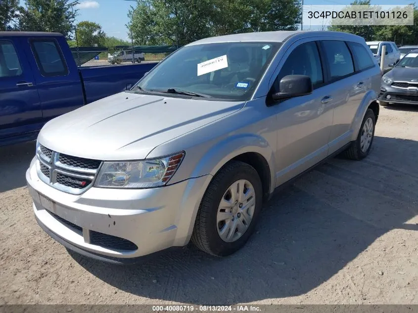 2014 Dodge Journey American Value Pkg VIN: 3C4PDCAB1ET101126 Lot: 40080719