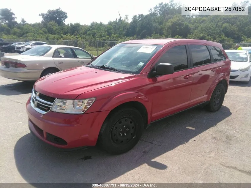 2014 Dodge Journey American Value Pkg VIN: 3C4PDCABXET257052 Lot: 40097791