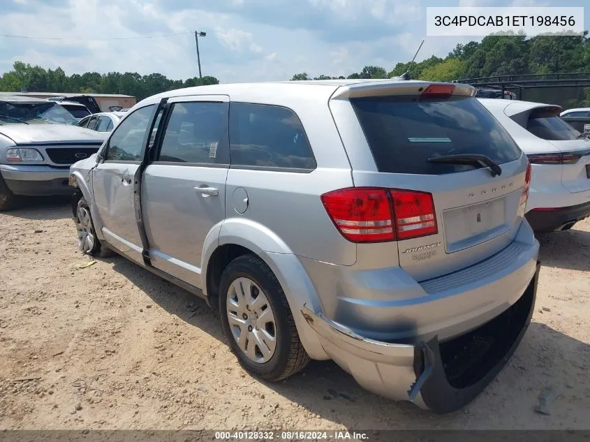 2014 Dodge Journey American Value Pkg VIN: 3C4PDCAB1ET198456 Lot: 40128332