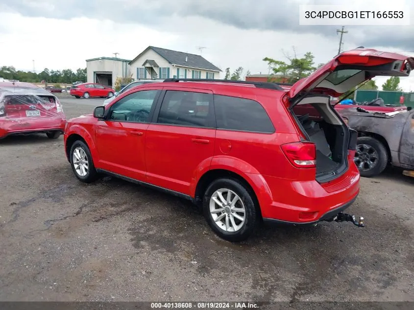 2014 Dodge Journey Sxt VIN: 3C4PDCBG1ET166553 Lot: 40138608