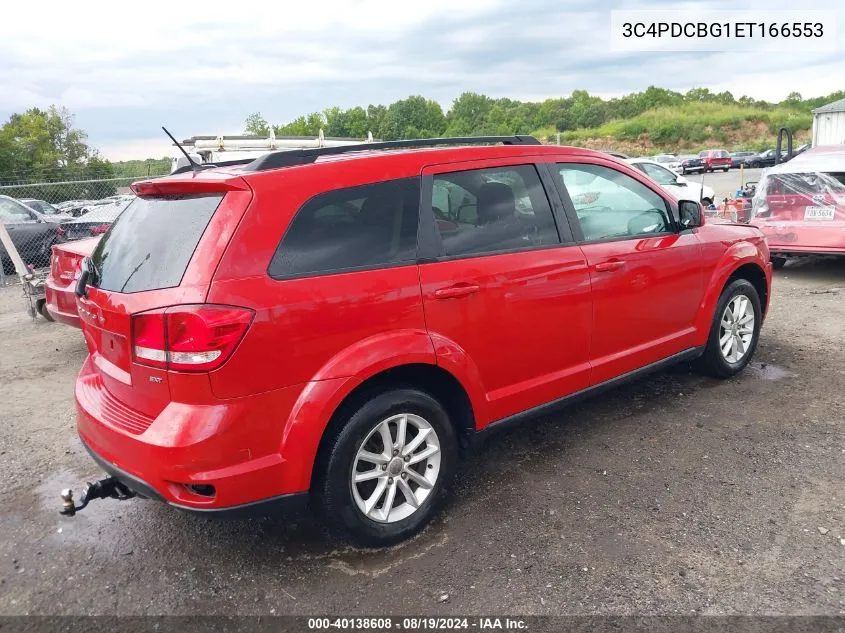 2014 Dodge Journey Sxt VIN: 3C4PDCBG1ET166553 Lot: 40138608