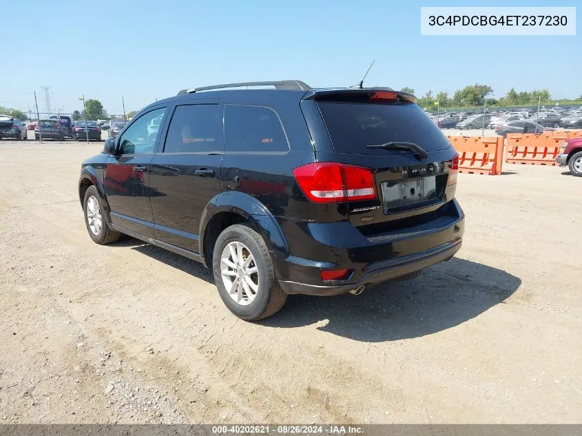 2014 Dodge Journey Sxt VIN: 3C4PDCBG4ET237230 Lot: 40202621