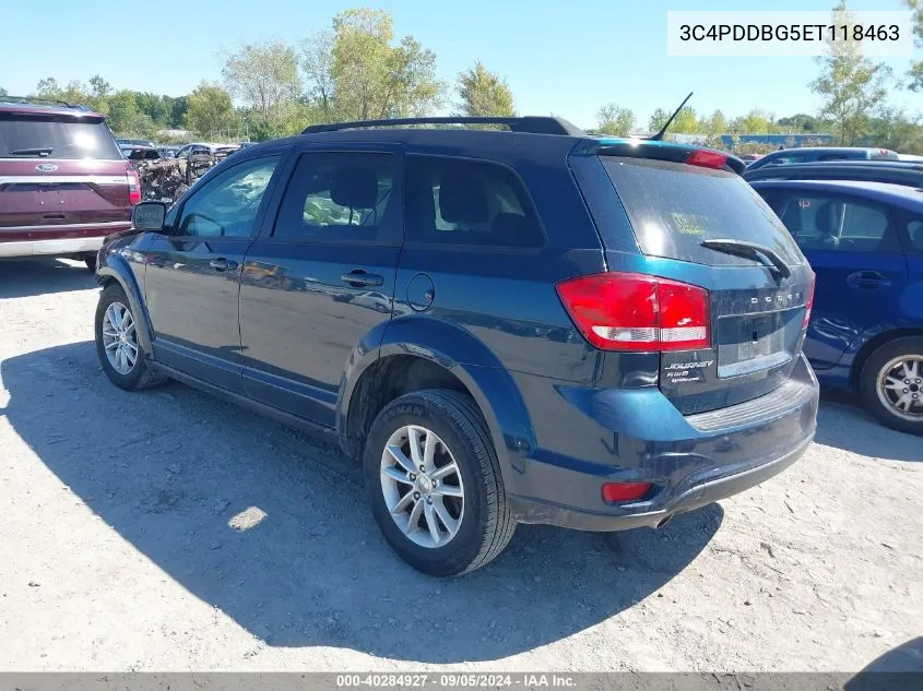 2014 Dodge Journey Sxt VIN: 3C4PDDBG5ET118463 Lot: 40284927