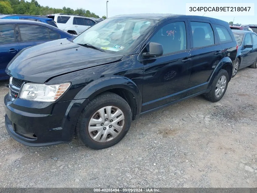 2014 Dodge Journey American Value Pkg VIN: 3C4PDCAB9ET218047 Lot: 40285494