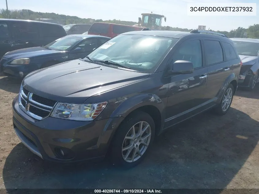 2014 Dodge Journey Limited VIN: 3C4PDDDGXET237932 Lot: 40286744