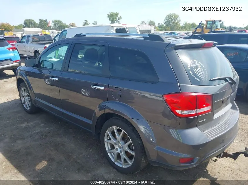 2014 Dodge Journey Limited VIN: 3C4PDDDGXET237932 Lot: 40286744