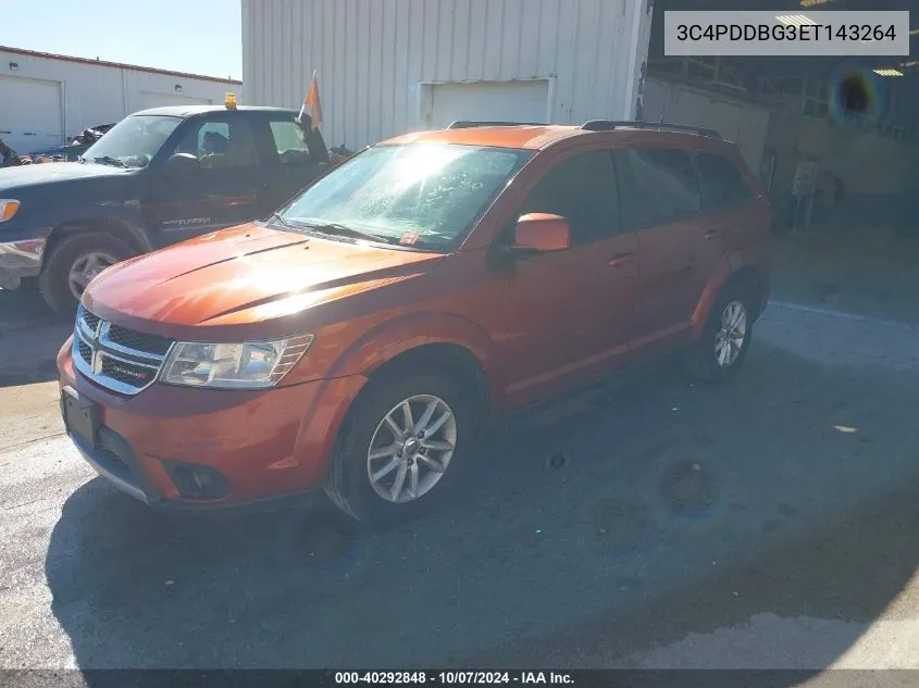 2014 Dodge Journey Sxt VIN: 3C4PDDBG3ET143264 Lot: 40292848