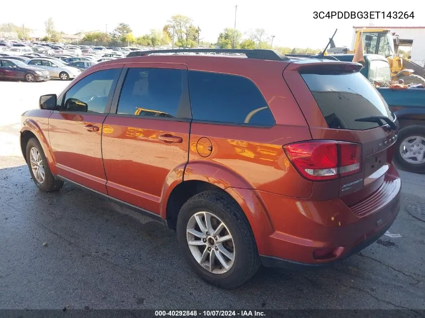 2014 Dodge Journey Sxt VIN: 3C4PDDBG3ET143264 Lot: 40292848