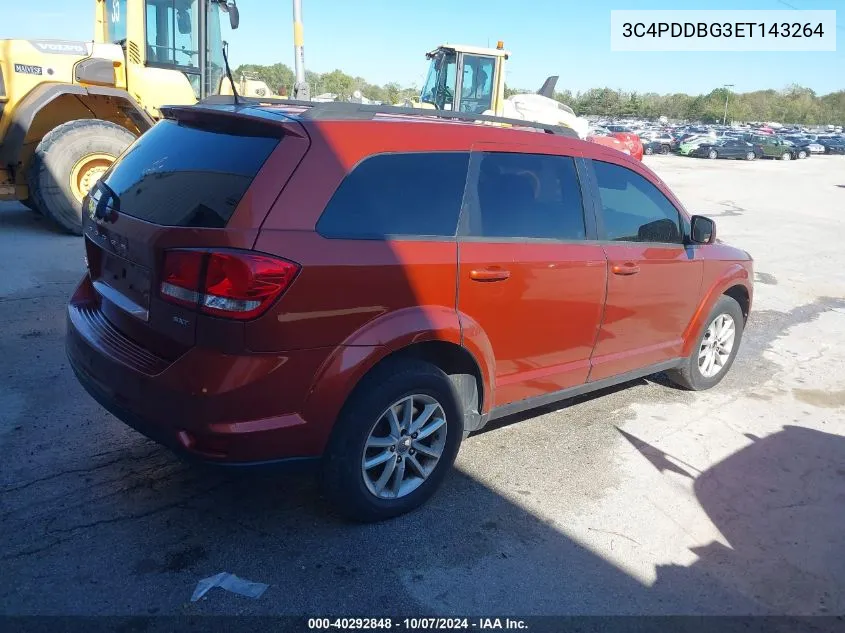 2014 Dodge Journey Sxt VIN: 3C4PDDBG3ET143264 Lot: 40292848