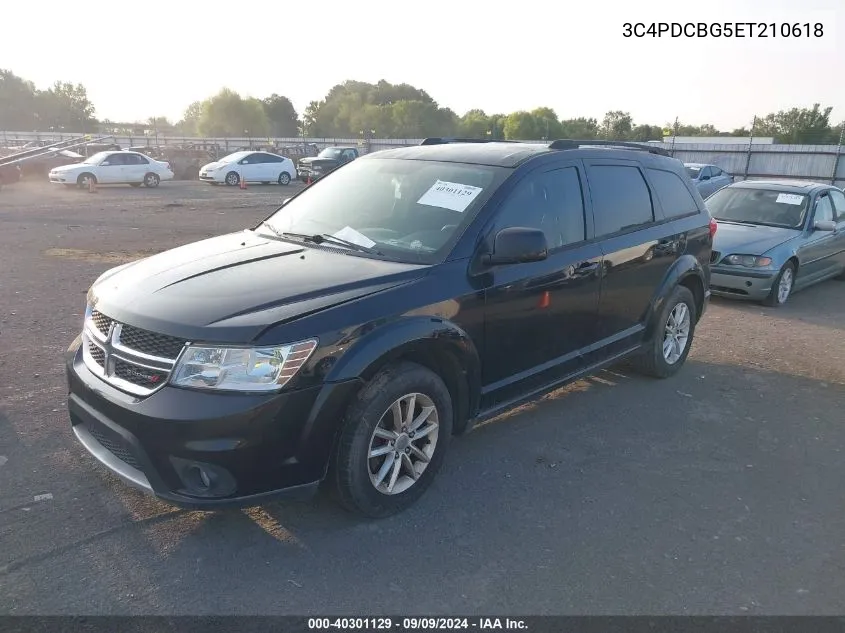 2014 Dodge Journey Sxt VIN: 3C4PDCBG5ET210618 Lot: 40301129