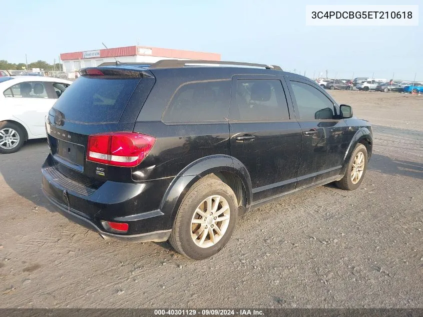 2014 Dodge Journey Sxt VIN: 3C4PDCBG5ET210618 Lot: 40301129