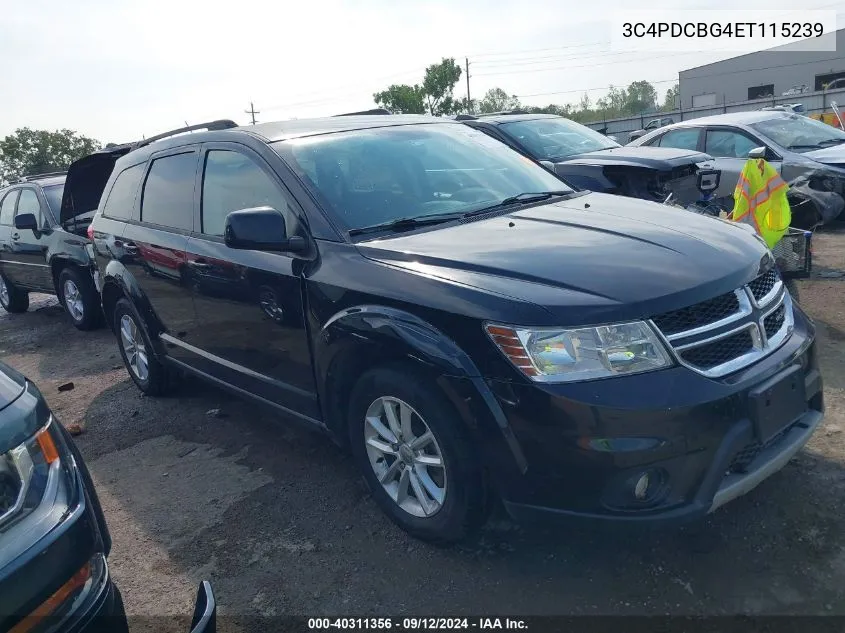 2014 Dodge Journey Sxt VIN: 3C4PDCBG4ET115239 Lot: 40311356