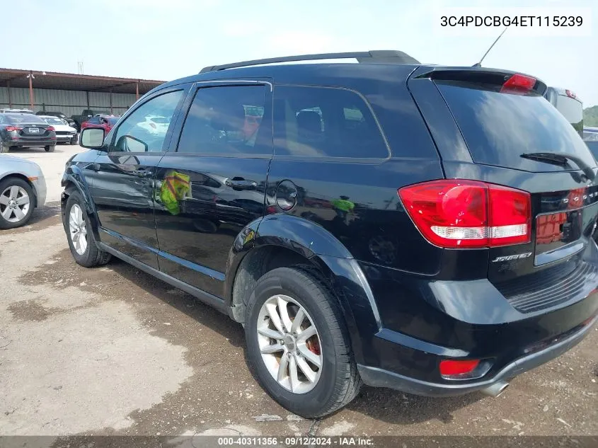 2014 Dodge Journey Sxt VIN: 3C4PDCBG4ET115239 Lot: 40311356