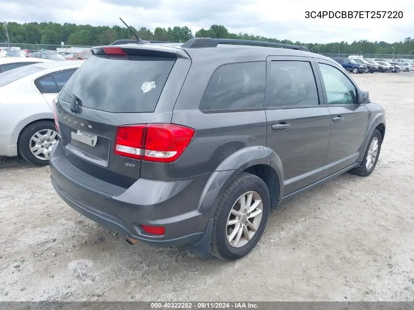 2014 Dodge Journey Sxt VIN: 3C4PDCBB7ET257220 Lot: 40322282