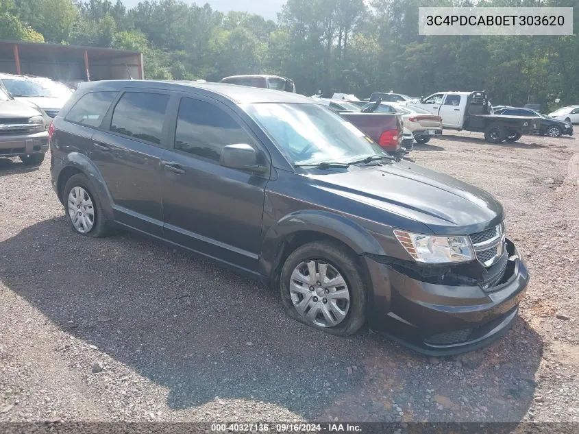 2014 Dodge Journey American Value Pkg VIN: 3C4PDCAB0ET303620 Lot: 40327136