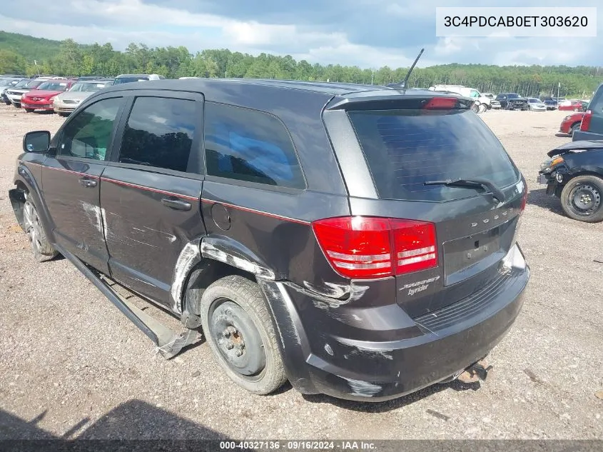 2014 Dodge Journey American Value Pkg VIN: 3C4PDCAB0ET303620 Lot: 40327136