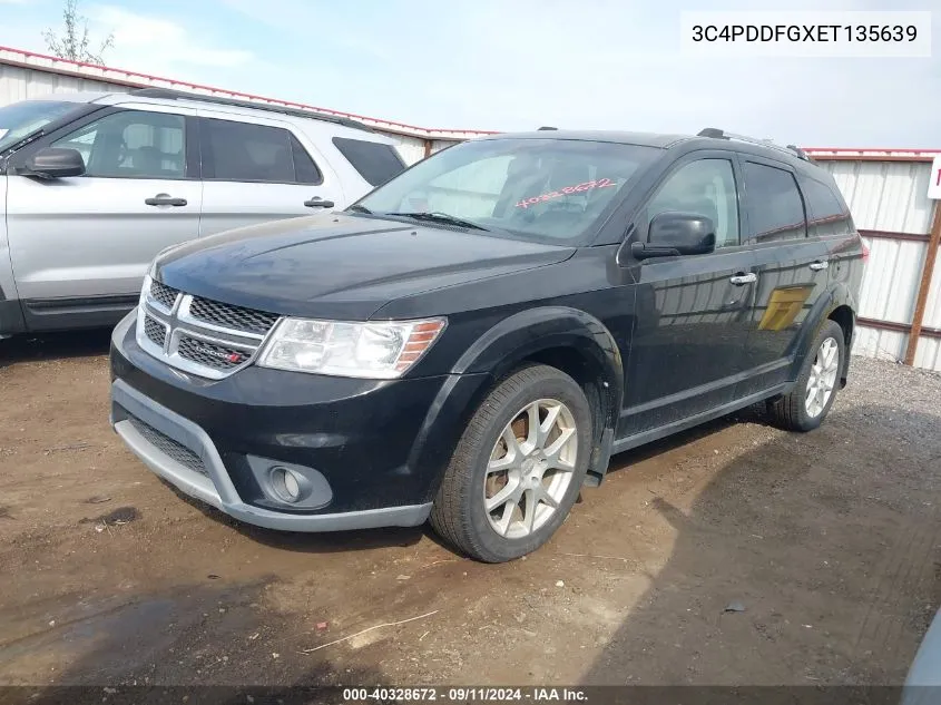 2014 Dodge Journey R/T VIN: 3C4PDDFGXET135639 Lot: 40328672