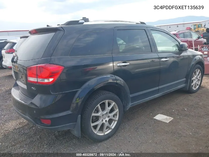 2014 Dodge Journey R/T VIN: 3C4PDDFGXET135639 Lot: 40328672