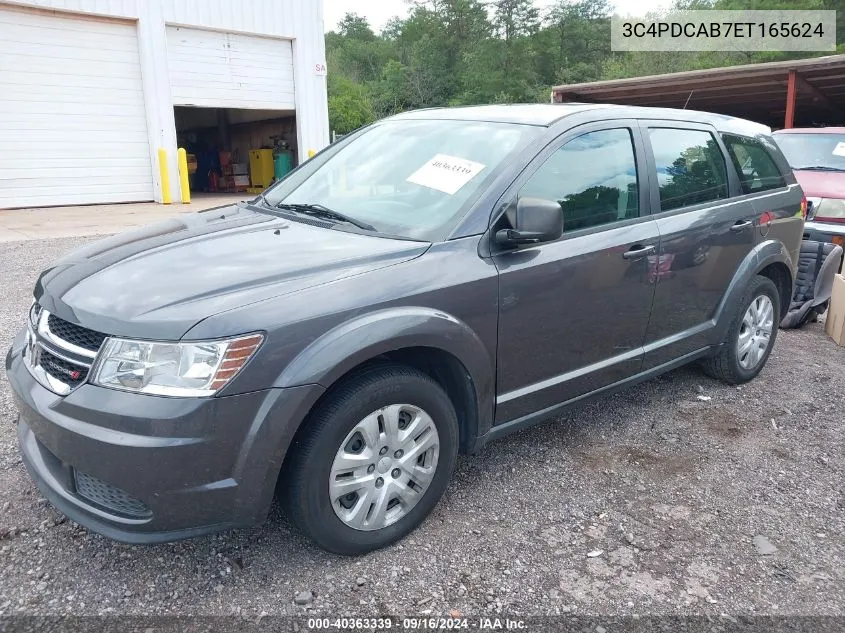 2014 Dodge Journey American Value Pkg VIN: 3C4PDCAB7ET165624 Lot: 40363339