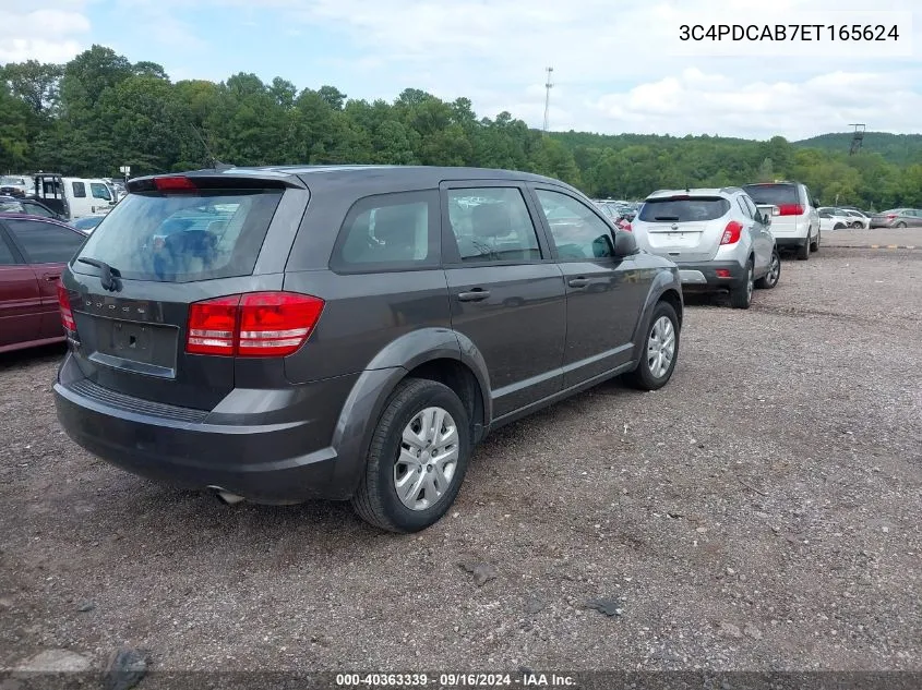 2014 Dodge Journey American Value Pkg VIN: 3C4PDCAB7ET165624 Lot: 40363339