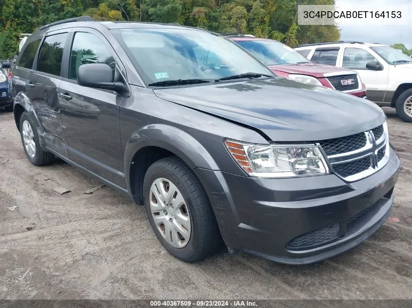 2014 Dodge Journey Se VIN: 3C4PDCAB0ET164153 Lot: 40367509