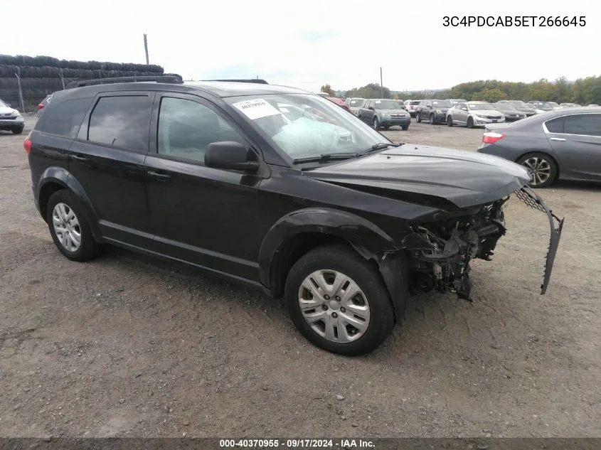 2014 Dodge Journey Se VIN: 3C4PDCAB5ET266645 Lot: 40370955