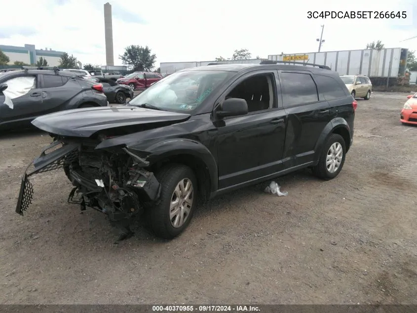 2014 Dodge Journey Se VIN: 3C4PDCAB5ET266645 Lot: 40370955