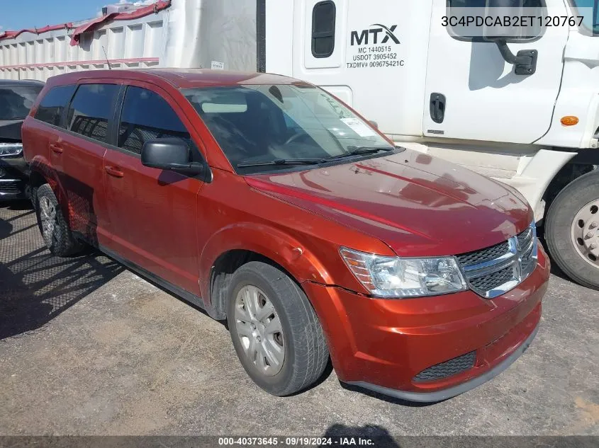 2014 Dodge Journey American Value Pkg VIN: 3C4PDCAB2ET120767 Lot: 40373645