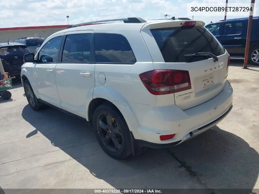 2014 Dodge Journey Crossroad VIN: 3C4PDCGB9ET287294 Lot: 40375220