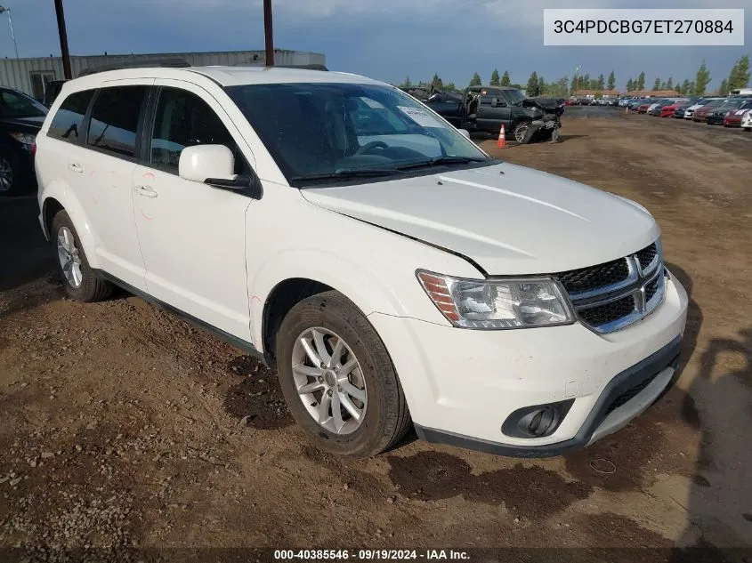 2014 Dodge Journey Sxt VIN: 3C4PDCBG7ET270884 Lot: 40385546