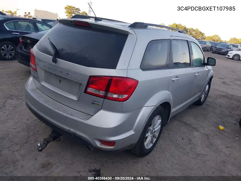 2014 Dodge Journey Sxt VIN: 3C4PDCBGXET107985 Lot: 40386430