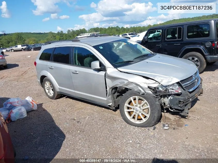 2014 Dodge Journey Sxt VIN: 3C4PDCBB0ET187236 Lot: 40389147