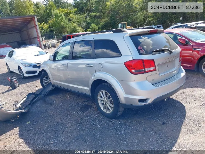 2014 Dodge Journey Sxt VIN: 3C4PDCBB0ET187236 Lot: 40389147